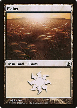 Plains (299) [Commander 2011] | Event Horizon Hobbies CA