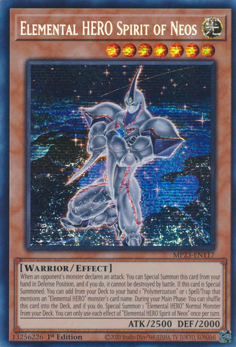 Elemental HERO Spirit of Neos [MP23-EN117] Prismatic Secret Rare | Event Horizon Hobbies CA