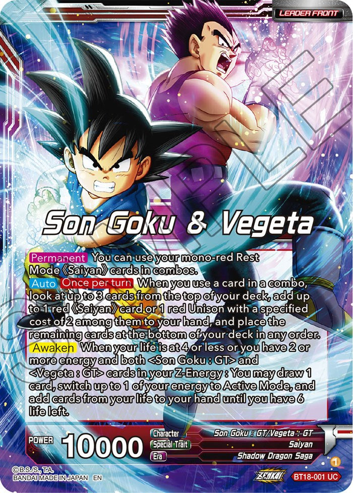 Son Goku & Vegeta // SS4 Son Goku & SS4 Vegeta, In It Together (BT18-001) [Dawn of the Z-Legends Prerelease Promos] | Event Horizon Hobbies CA