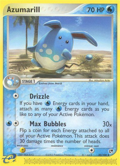 Azumarill (30/100) [EX: Sandstorm] | Event Horizon Hobbies CA