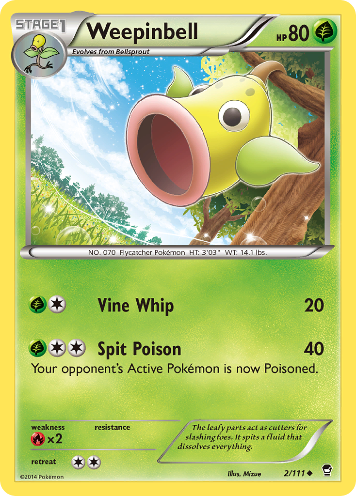 Weepinbell (2/111) [XY: Furious Fists] | Event Horizon Hobbies CA