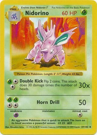 Nidorino (37/102) [Base Set Shadowless Unlimited] | Event Horizon Hobbies CA