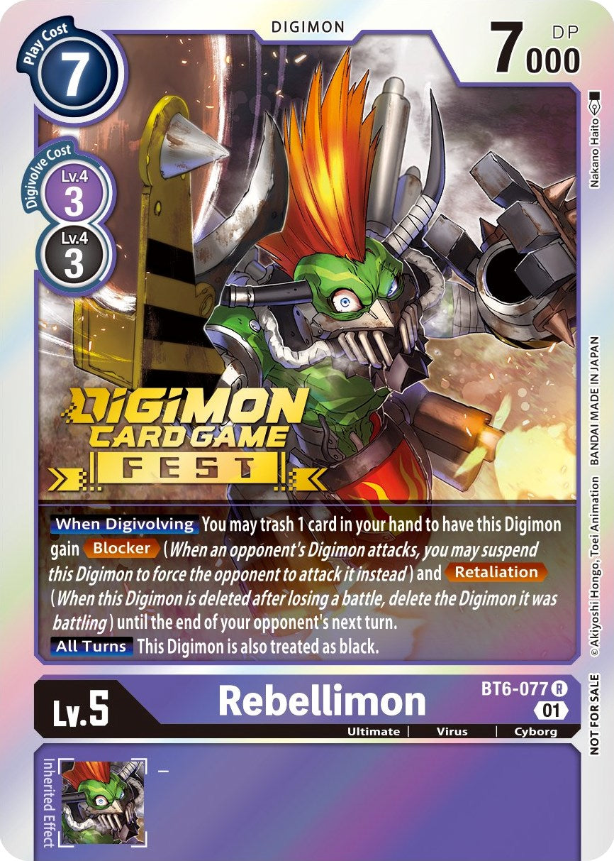 Rebellimon [BT6-077] (Digimon Card Game Fest 2022) [Double Diamond Promos] | Event Horizon Hobbies CA