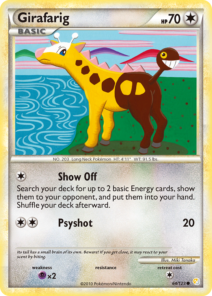 Girafarig (64/123) [HeartGold & SoulSilver: Base Set] | Event Horizon Hobbies CA