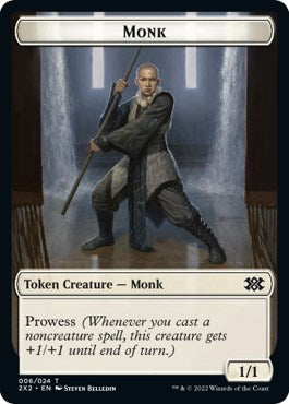 Wrenn and Six Emblem // Monk Double-sided Token [Double Masters 2022 Tokens] | Event Horizon Hobbies CA