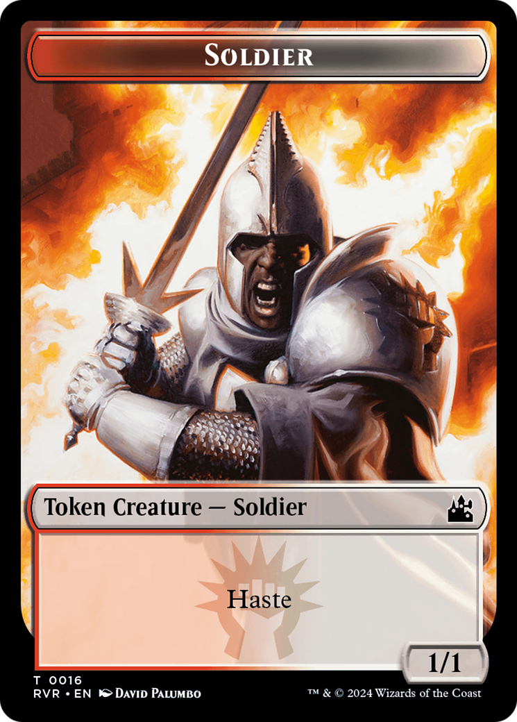 Spirit (0018) // Soldier Double-Sided Token [Ravnica Remastered Tokens] | Event Horizon Hobbies CA