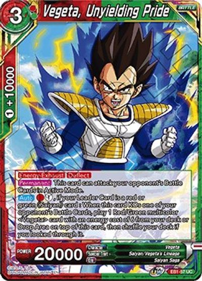 Vegeta, Unyielding Pride (EB1-057) [Battle Evolution Booster] | Event Horizon Hobbies CA