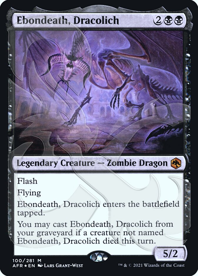 Ebondeath, Dracolich (Ampersand Promo) [Dungeons & Dragons: Adventures in the Forgotten Realms Promos] | Event Horizon Hobbies CA