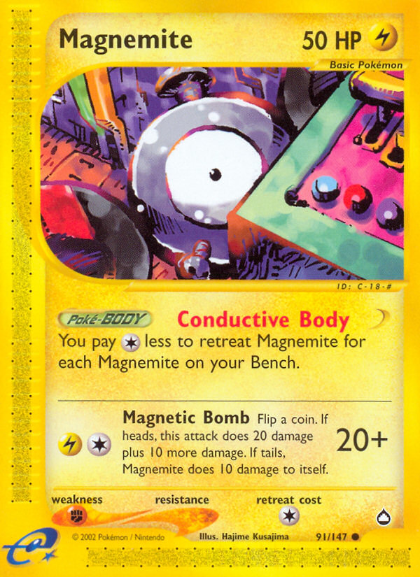 Magnemite (91/147) [Aquapolis] | Event Horizon Hobbies CA