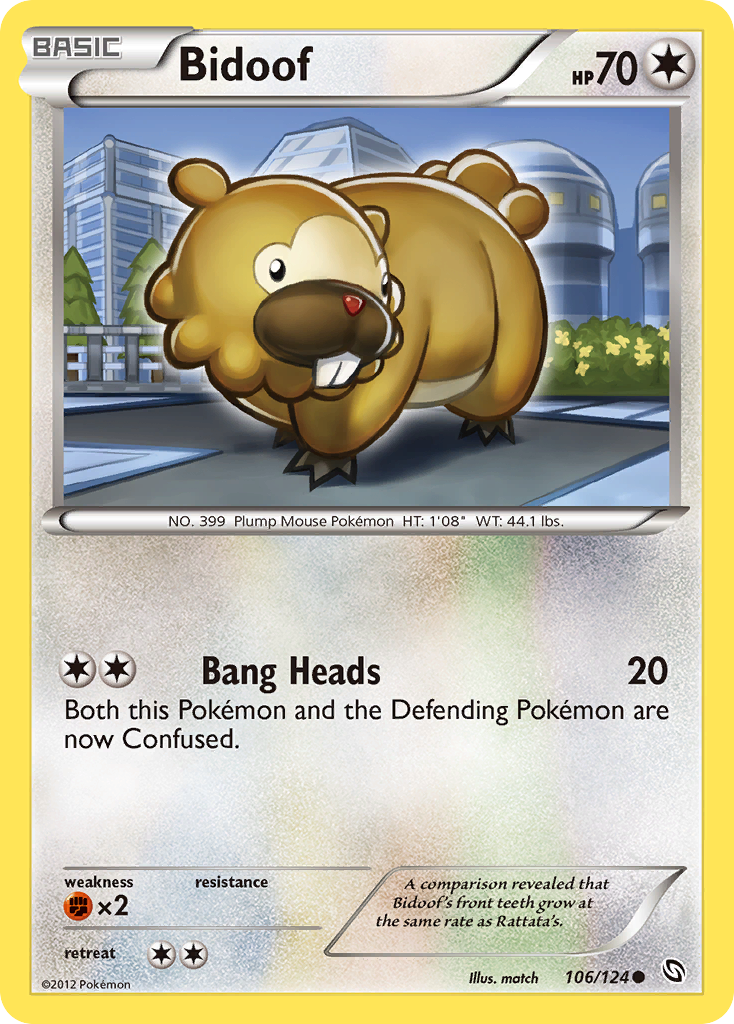 Bidoof (106/124) [Black & White: Dragons Exalted] | Event Horizon Hobbies CA