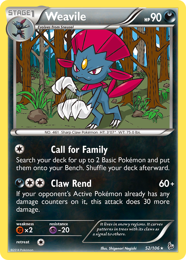 Weavile (52/106) [XY: Flashfire] | Event Horizon Hobbies CA