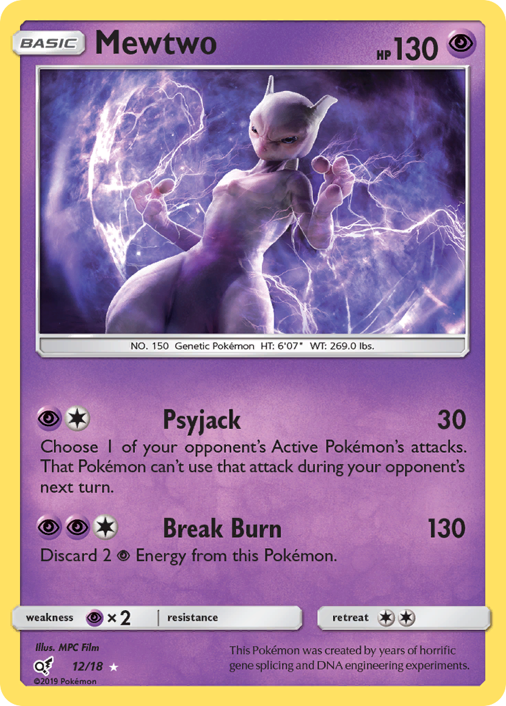 Mewtwo (12/18) [Sun & Moon: Detective Pikachu] | Event Horizon Hobbies CA