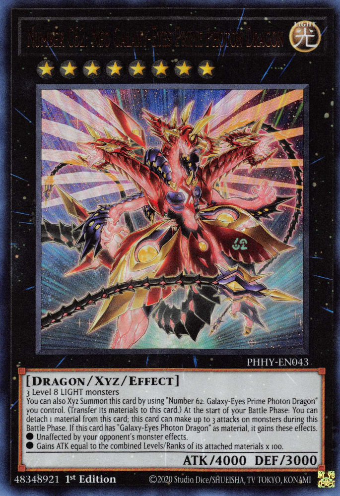 Number C62: Neo Galaxy-Eyes Prime Photon Dragon [PHHY-EN043] Ultra Rare | Event Horizon Hobbies CA