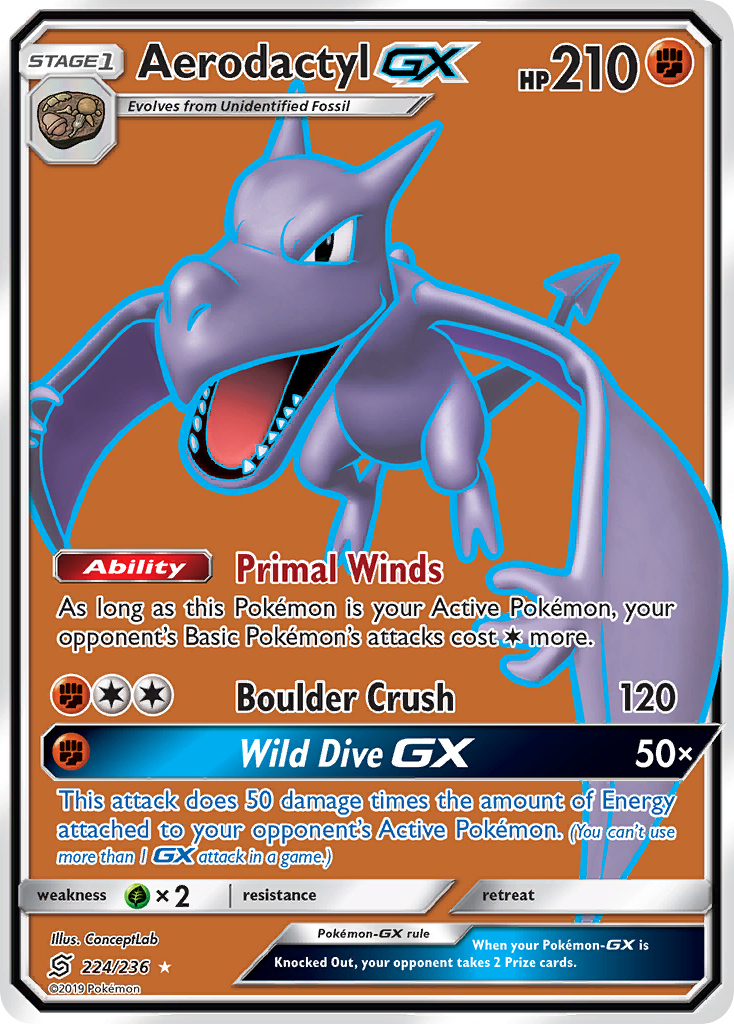 Aerodactyl GX (224/236) [Sun & Moon: Unified Minds] | Event Horizon Hobbies CA