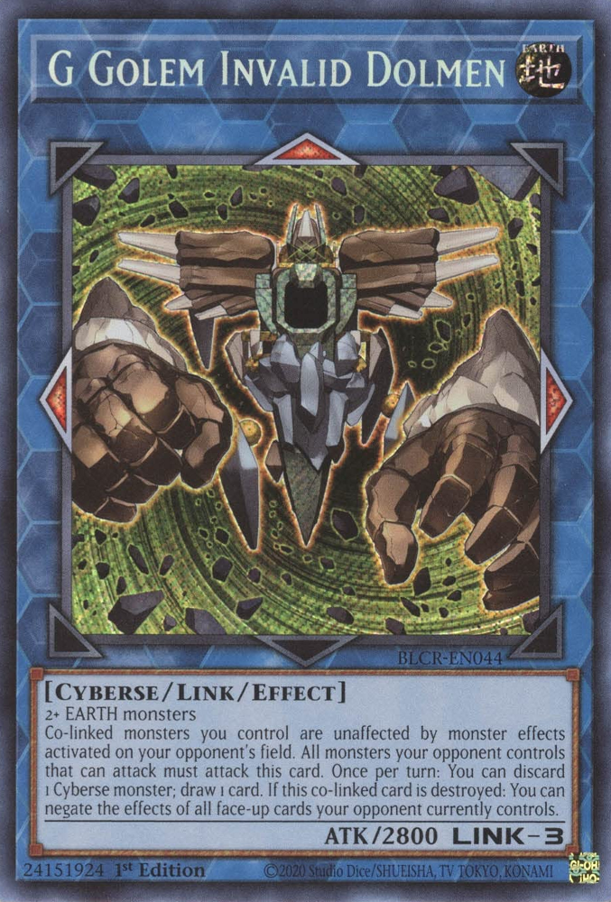 G Golem Invalid Dolmen [BLCR-EN044] Secret Rare | Event Horizon Hobbies CA