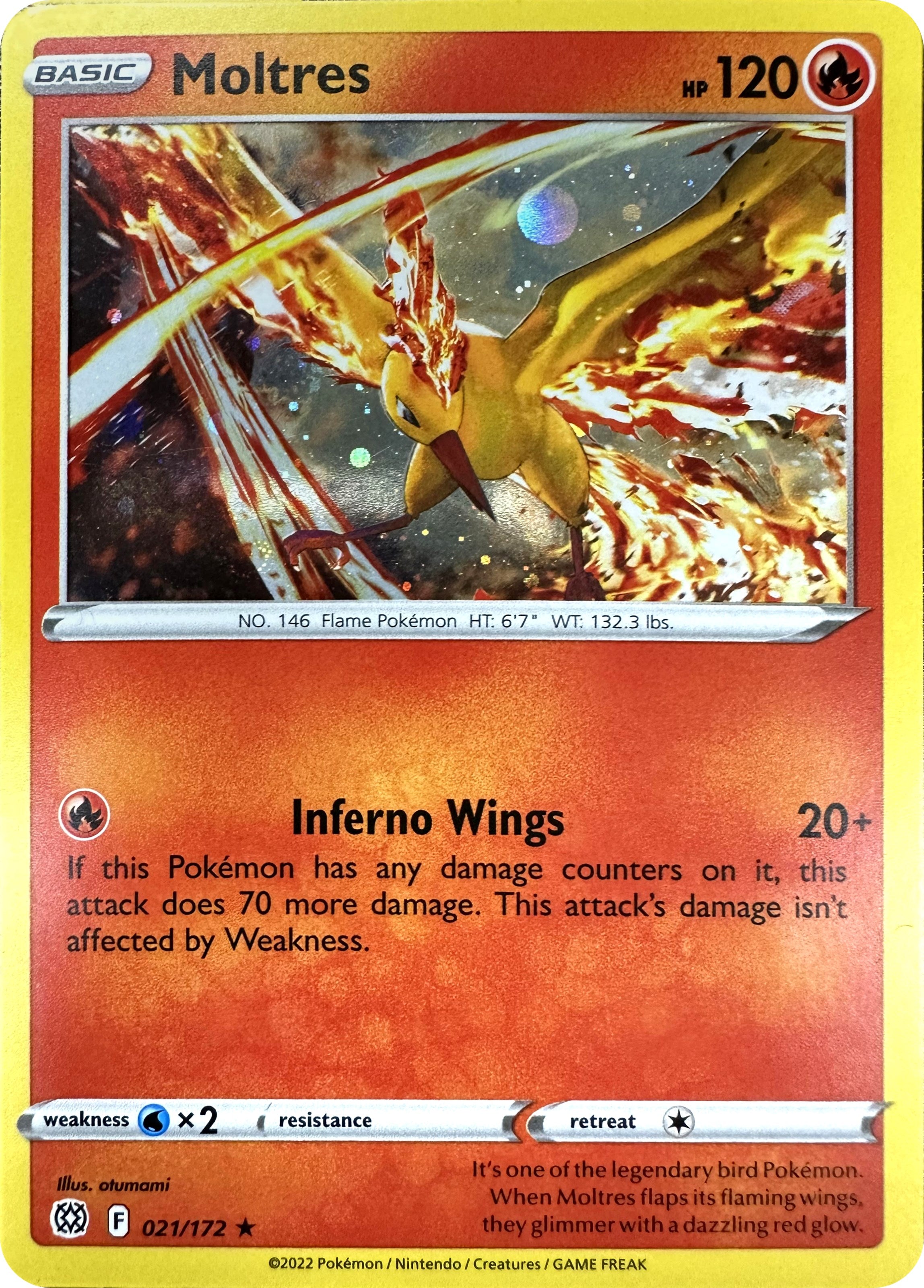 Moltres (021/172) (Cosmos Holo) [Sword & Shield: Brilliant Stars] | Event Horizon Hobbies CA