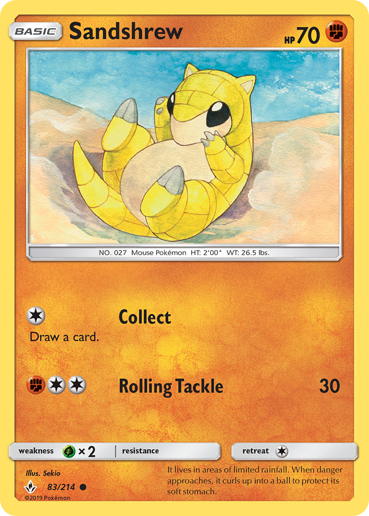 Sandshrew (83/214) [Sun & Moon: Unbroken Bonds] | Event Horizon Hobbies CA