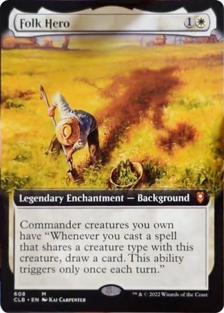 Folk Hero (Extended Art) [Commander Legends: Battle for Baldur's Gate] | Event Horizon Hobbies CA