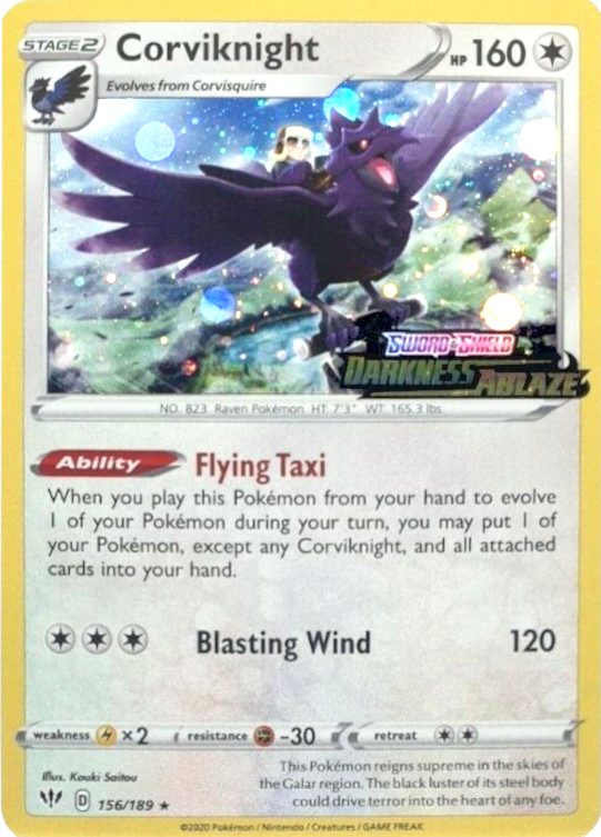 Corviknight (156/189) (Cosmos Holo) [Sword & Shield: Darkness Ablaze] | Event Horizon Hobbies CA