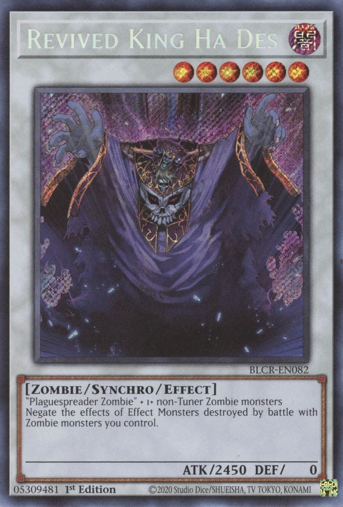 Revived King Ha Des [BLCR-EN082] Secret Rare | Event Horizon Hobbies CA