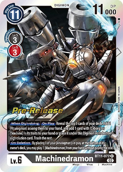 Machinedramon [BT11-072] [Dimensional Phase Pre-Release Promos] | Event Horizon Hobbies CA