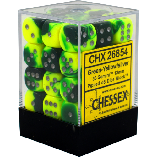 Dice - Chessex - 12mm D6 (36pc) - Gemini