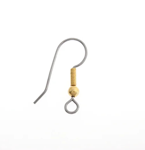 Beading - Earring  - Fish Hook - 2-Tone (100 pcs)