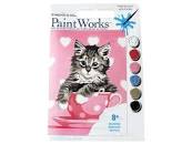 PaintWorks - Paint By Numbers - Kitten Tea Cup