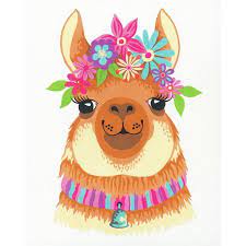 PaintWorks - Paint By Numbers - Flowery Llama