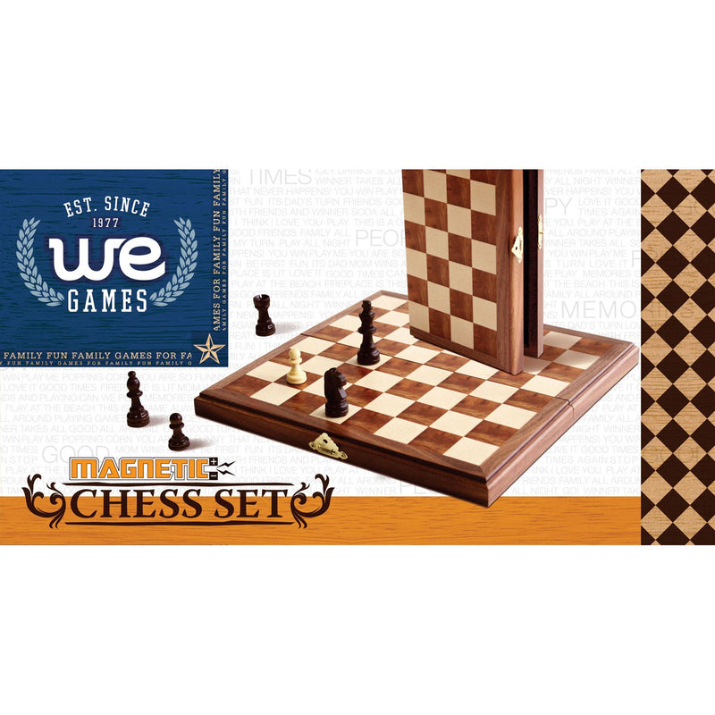 Board Games - WE Games - Magnetic Walnut 11" Chess Set