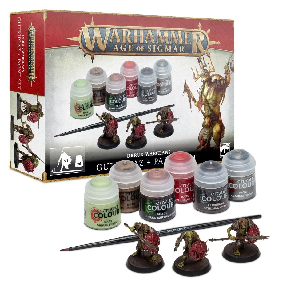 AOS - Orruk Warclans Gutrippaz + Paint Set | Event Horizon Hobbies CA