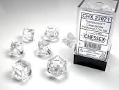 Dice - Chessex - Polyhedral (7pc) - Translucent | Event Horizon Hobbies CA