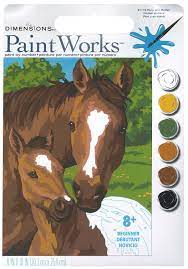 PaintWorks - Paint By Numbers - Pony and Mother