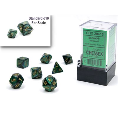 Dice - Chessex - Polyhedral (7pc) Mini - Scarab | Event Horizon Hobbies CA