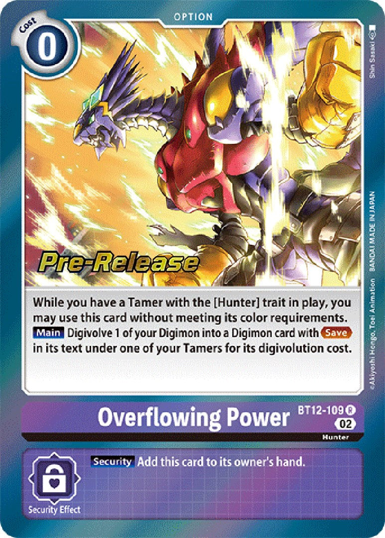 Overflowing Power [BT12-109] [Across Time Pre-Release Cards] | Event Horizon Hobbies CA