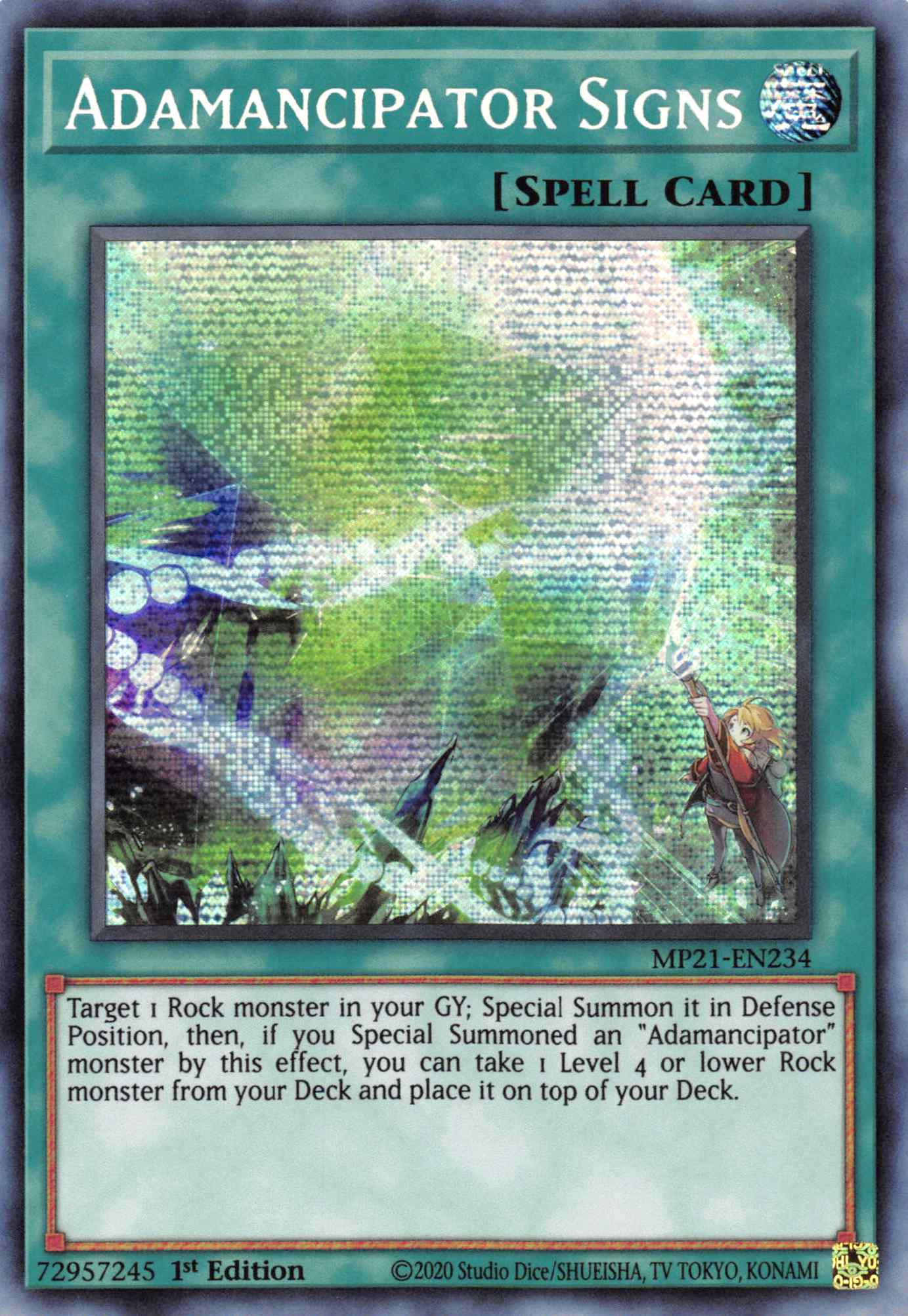 Adamancipator Signs [MP21-EN234] Prismatic Secret Rare | Event Horizon Hobbies CA