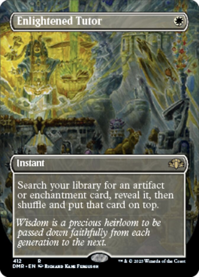 Enlightened Tutor (Borderless Alternate Art) [Dominaria Remastered] | Event Horizon Hobbies CA