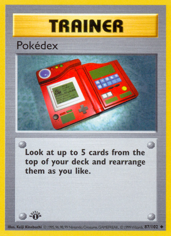 Pokedex (87/102) (Shadowless) [Base Set 1st Edition] | Event Horizon Hobbies CA