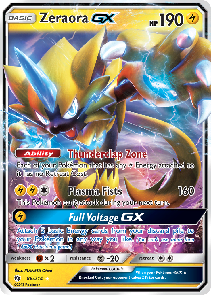 Zeraora GX (86/214) [Sun & Moon: Lost Thunder] | Event Horizon Hobbies CA