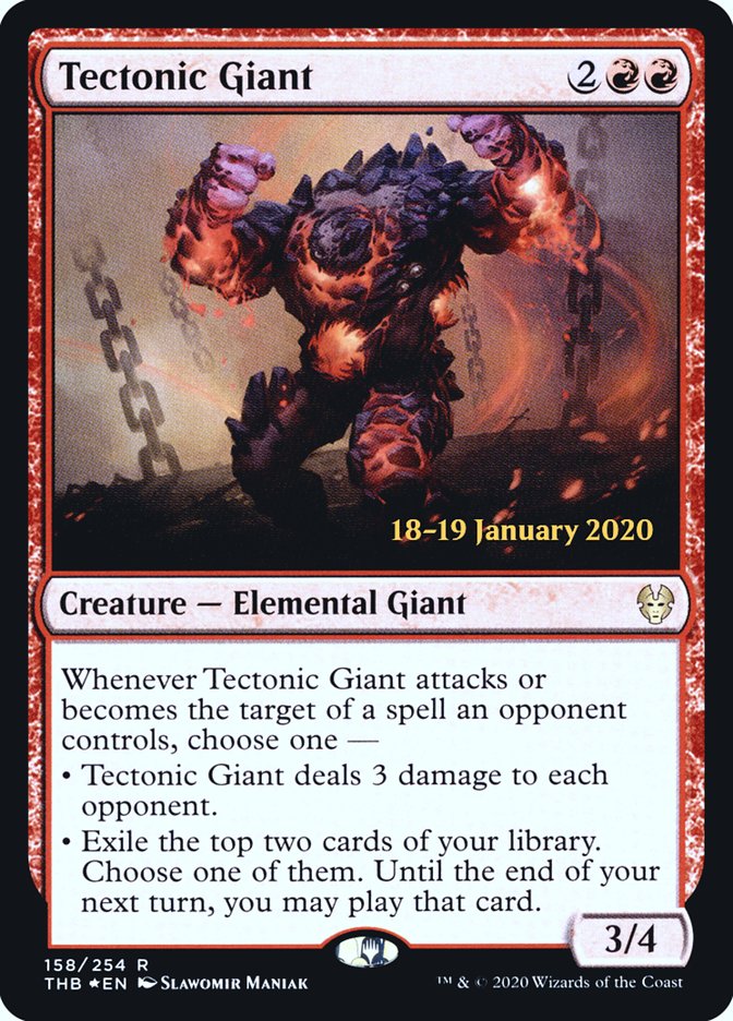 Tectonic Giant [Theros Beyond Death Prerelease Promos] | Event Horizon Hobbies CA