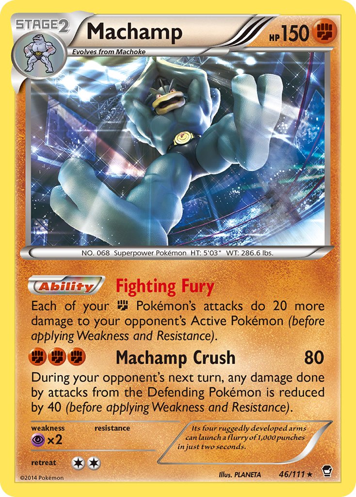 Machamp (46/111) (Cosmos Holo) (Blister Exclusive) [XY: Furious Fists] | Event Horizon Hobbies CA