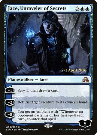 Jace, Unraveler of Secrets [Shadows over Innistrad Promos] | Event Horizon Hobbies CA