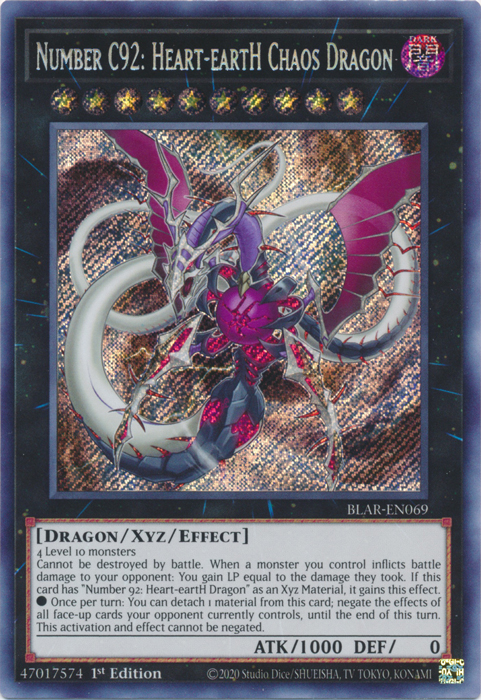 Number C92: Heart-eartH Chaos Dragon [BLAR-EN069] Secret Rare | Event Horizon Hobbies CA