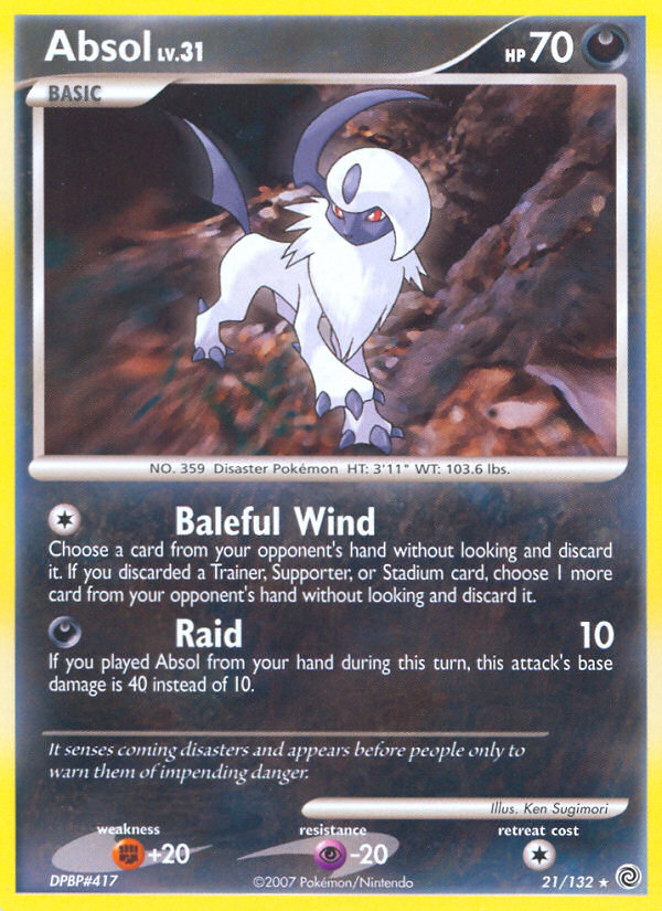 Absol (21/132) [Diamond & Pearl: Secret Wonders] | Event Horizon Hobbies CA