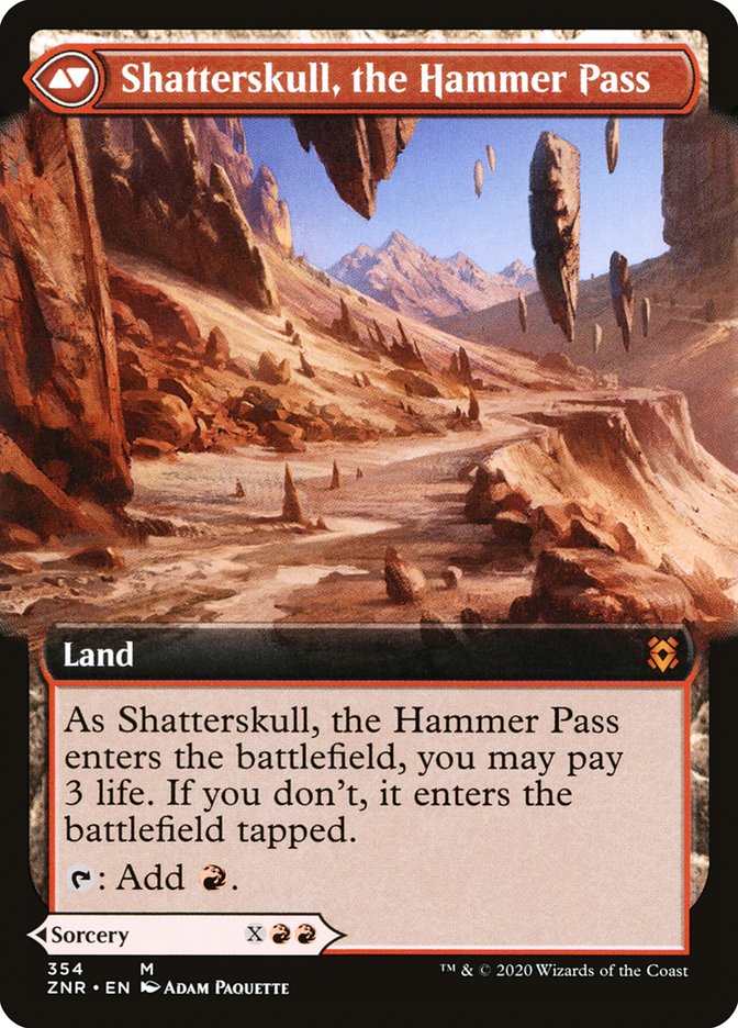 Shatterskull Smashing // Shatterskull, the Hammer Pass (Extended Art) [Zendikar Rising] | Event Horizon Hobbies CA