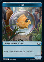 Clue // Fish Double-sided Token [Streets of New Capenna Commander Tokens] | Event Horizon Hobbies CA