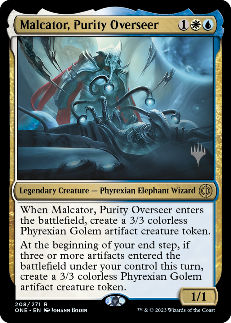 Malcator, Purity Overseer (Promo Pack) [Phyrexia: All Will Be One Promos] | Event Horizon Hobbies CA