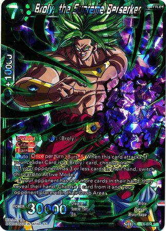 Broly, the Supreme Berserker (BT6-074) [Destroyer Kings] | Event Horizon Hobbies CA