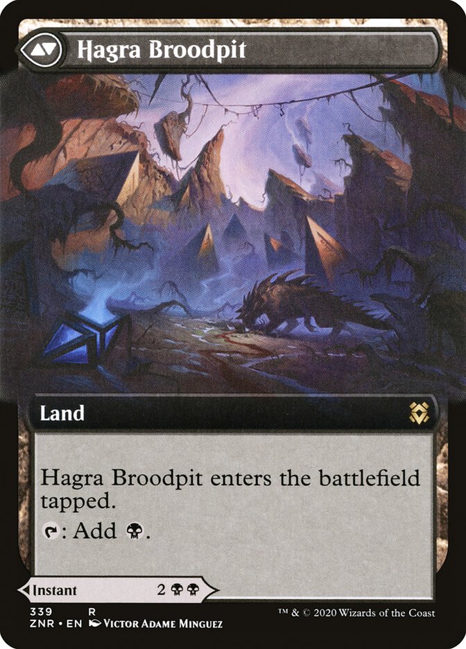 Hagra Mauling // Hagra Broodpit (Extended Art) [Zendikar Rising] | Event Horizon Hobbies CA