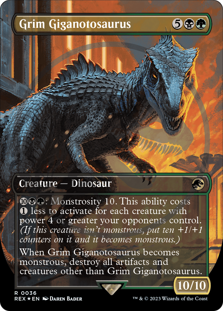 Grim Giganotosaurus Emblem (Borderless) [Jurassic World Collection Tokens] | Event Horizon Hobbies CA